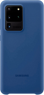 Чехол-накладка Silicone Cover для Samsung Galaxy S20 Ultra (синий)